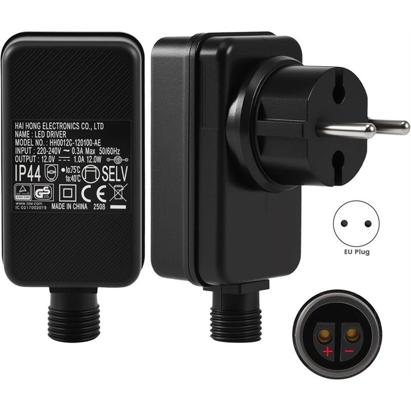 Outdoor Use Power Strip - Fuente de alimentación LED de 12V/1A,