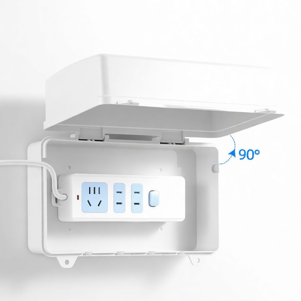 Outdoor Power Strip Weatherproof - Caja protectora impermeable para enchufes eléctricos,