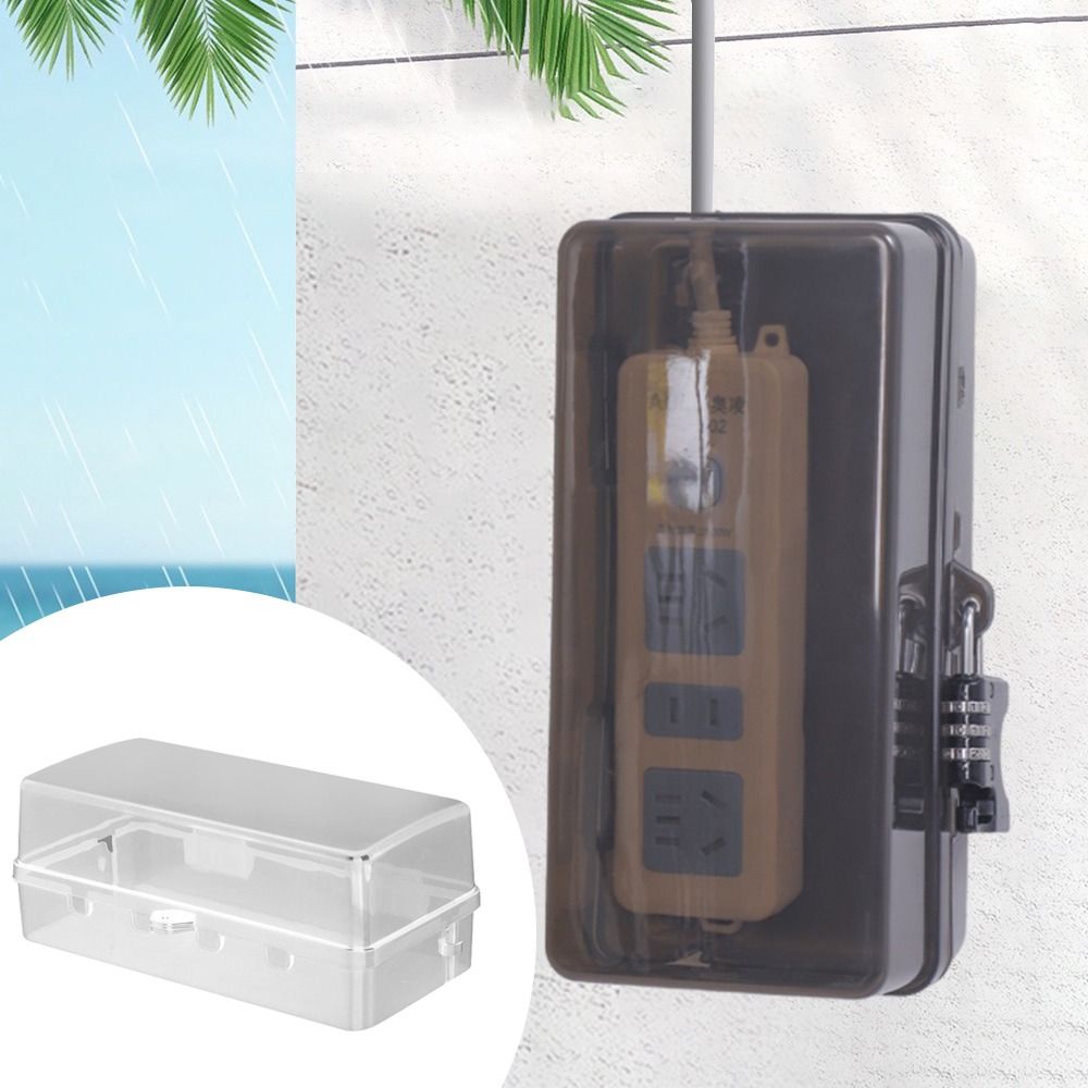 Outdoor Power Strip Weatherproof - Caja de Plástico Portátil para Enchufes,